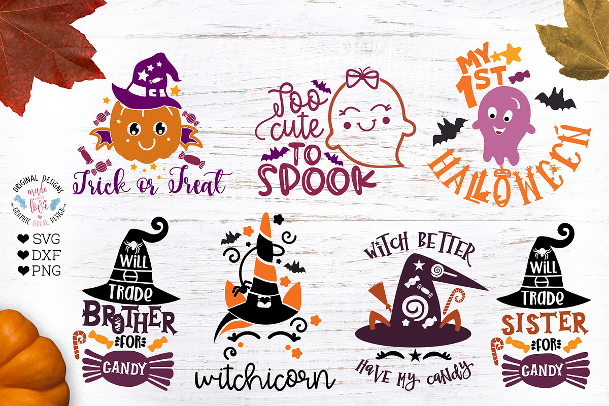 Halloween Kids Cut Files Bundle in Illustrations - product preview 8