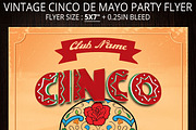 Vintage Cinco De Mayo Party Flyer