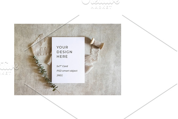 5x7 Neutral Card Mockup Pack in Print Mockups - product preview 2