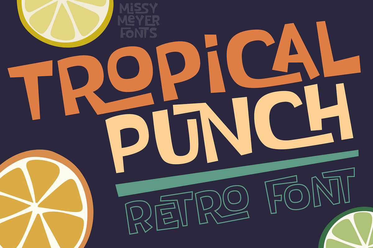Tropical Punch: a fun retro font! in Display Fonts - product preview 8