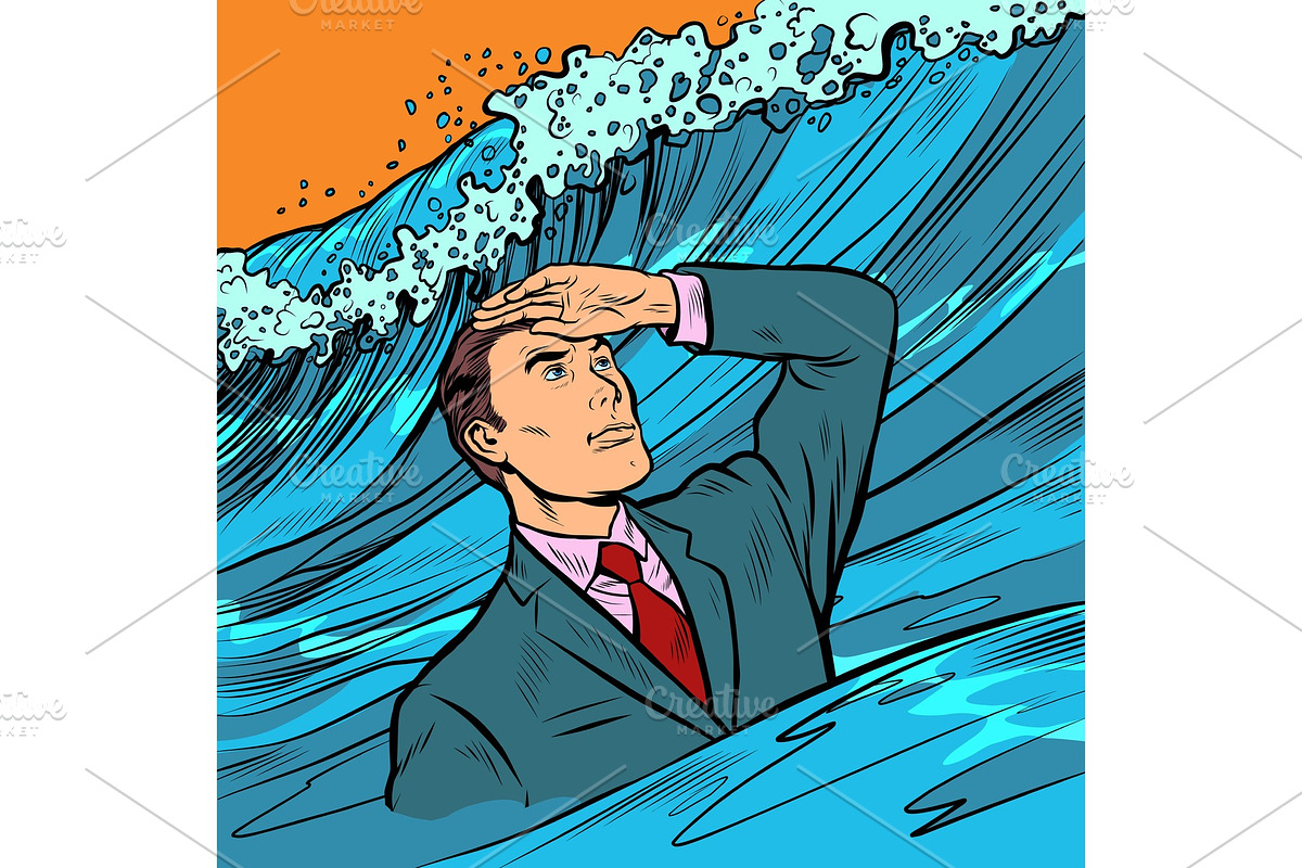 Crisis Manager. businessman leader in Illustrations - product preview 8