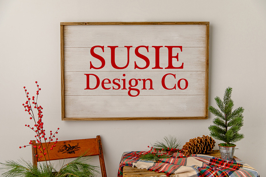 Large Christmas Sign Mock Up in Product Mockups - product preview 8