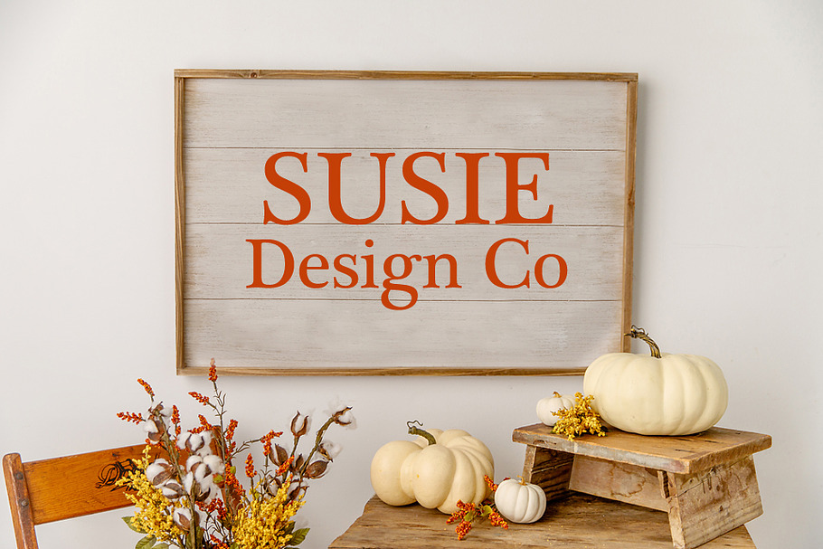 Large Autumn Sign Mock Up in Product Mockups - product preview 8