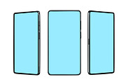 smartphone screen from different