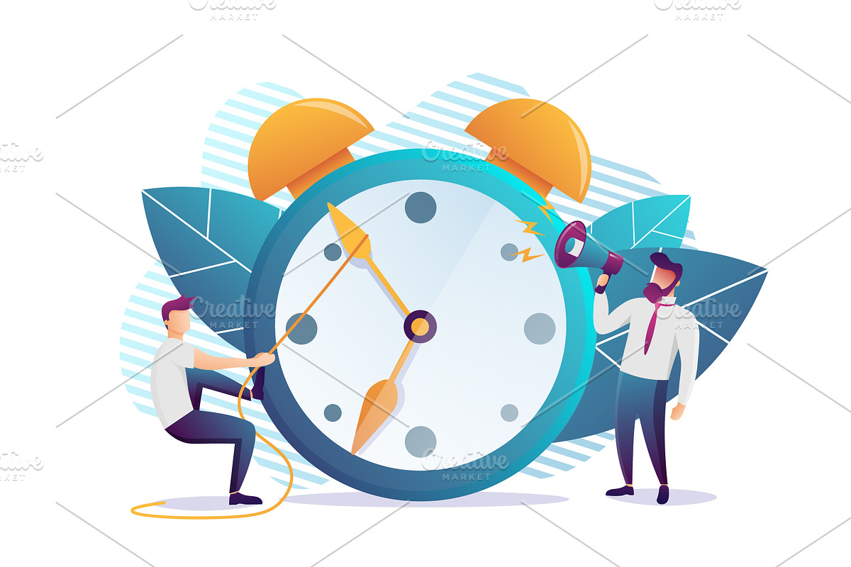 Concept of working time management in Illustrations - product preview 8