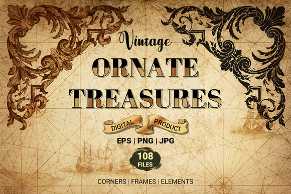 Vintage engraving elements in Illustrations - product preview 4