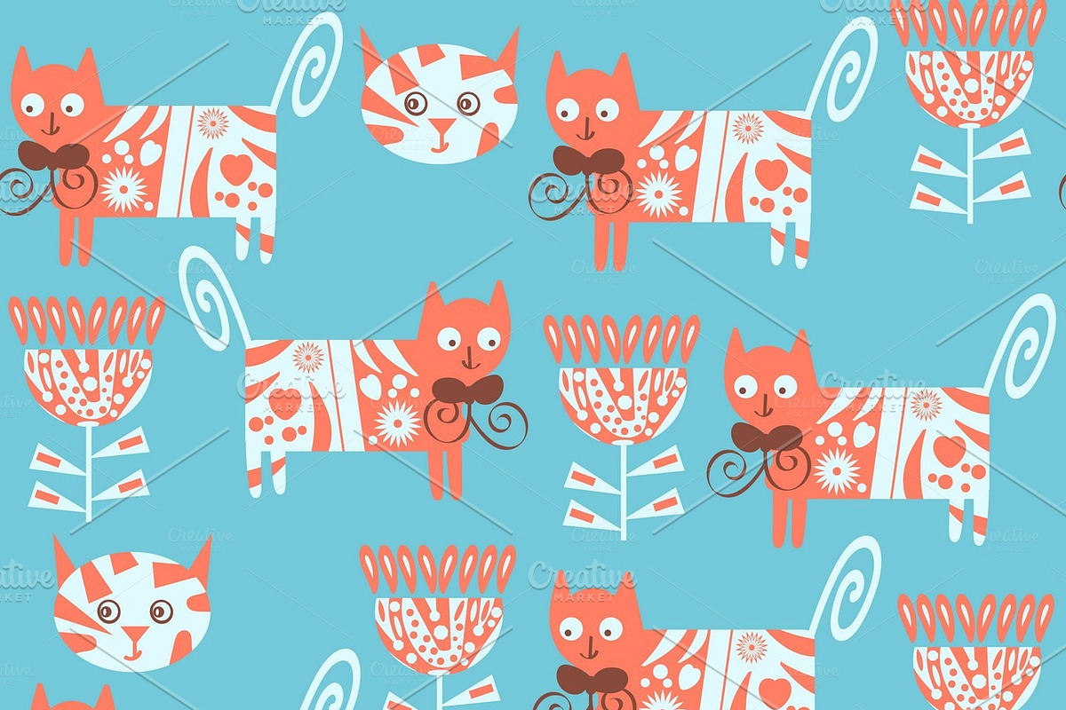 8 floral and animals vector seamless in Patterns - product preview 8