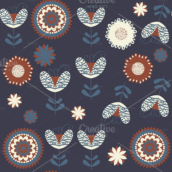 8 floral and animals vector seamless in Patterns - product preview 2