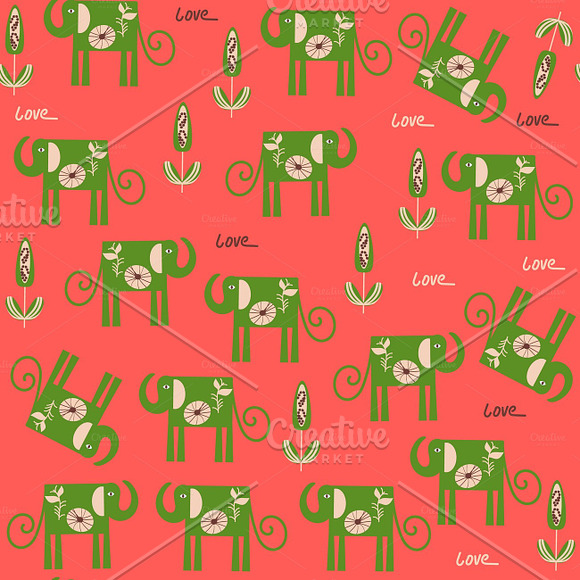 8 floral and animals vector seamless in Patterns - product preview 4