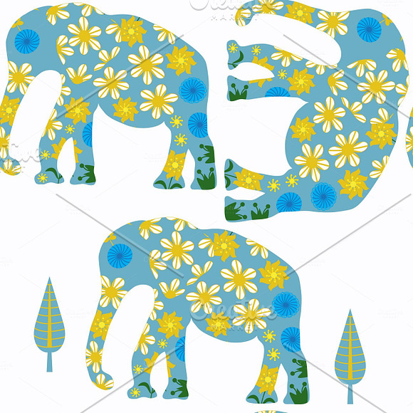 8 floral and animals vector seamless in Patterns - product preview 6