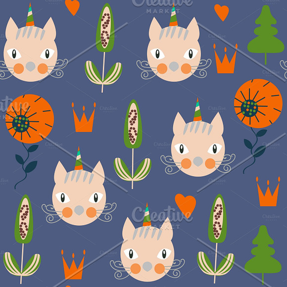 8 floral and animals vector seamless in Patterns - product preview 7