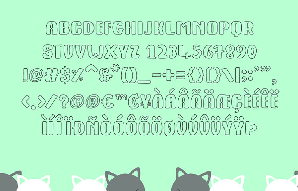 Kitty Fat - Outline in Outline Fonts - product preview 3