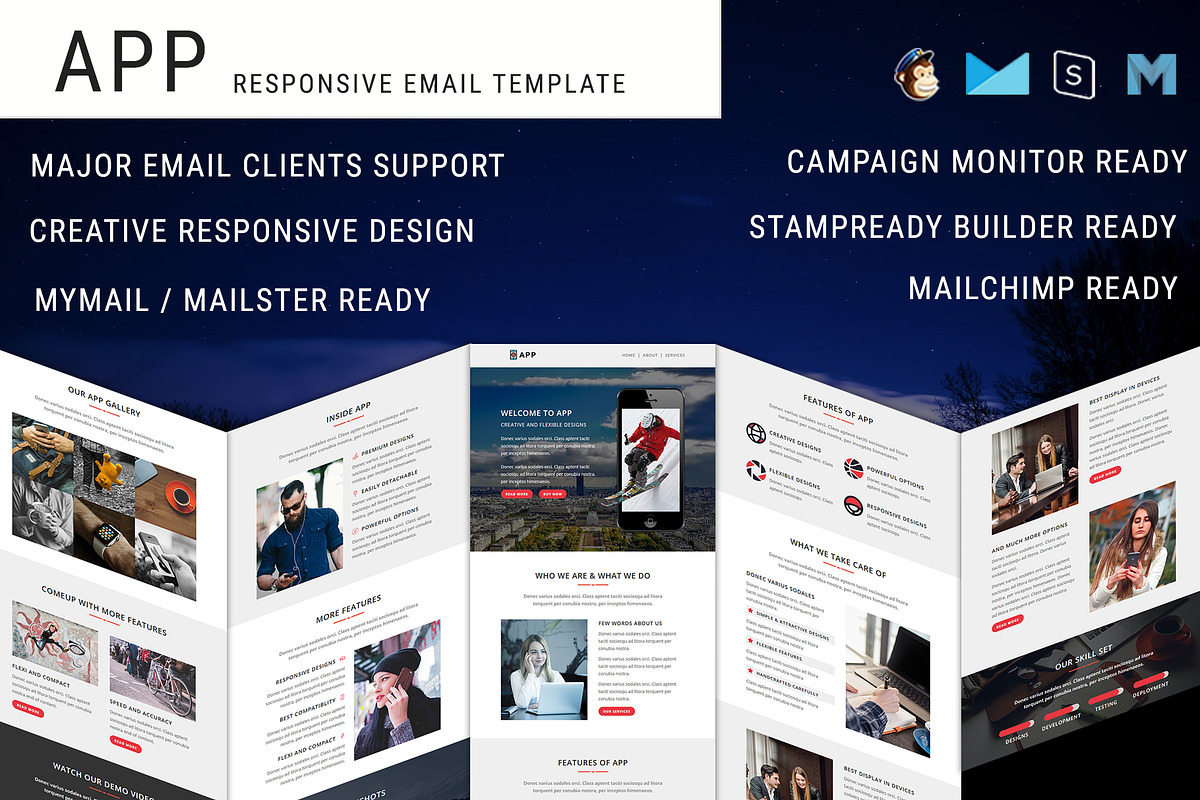 APP - Responsive Email Template in Mailchimp Templates - product preview 8