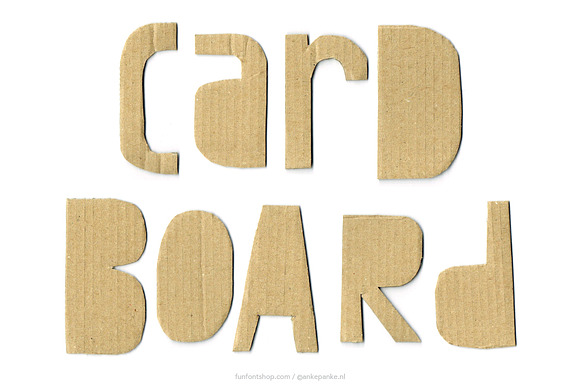 Cardboard handmade letters in Graphics - product preview 2