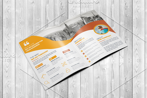 Corporate Bifold Brochure Template in Brochure Templates - product preview 2