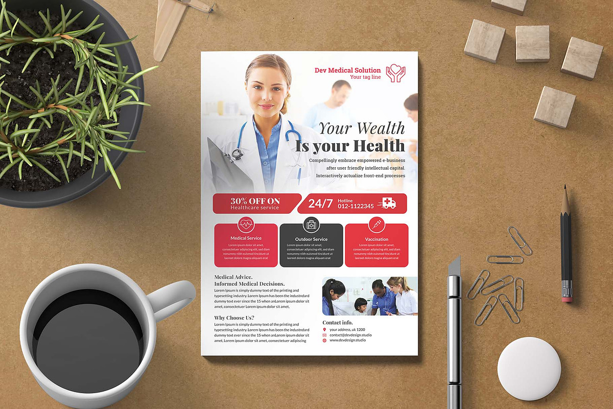 Modern Medical & Healthcare Flyer in Flyer Templates - product preview 8