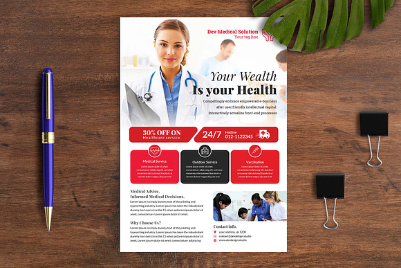 Modern Medical & Healthcare Flyer in Flyer Templates - product preview 2
