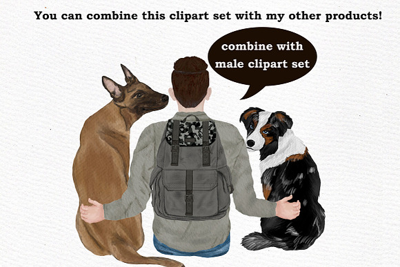 Dog Clipart, Dog breeds, Pet clipart in Illustrations - product preview 6