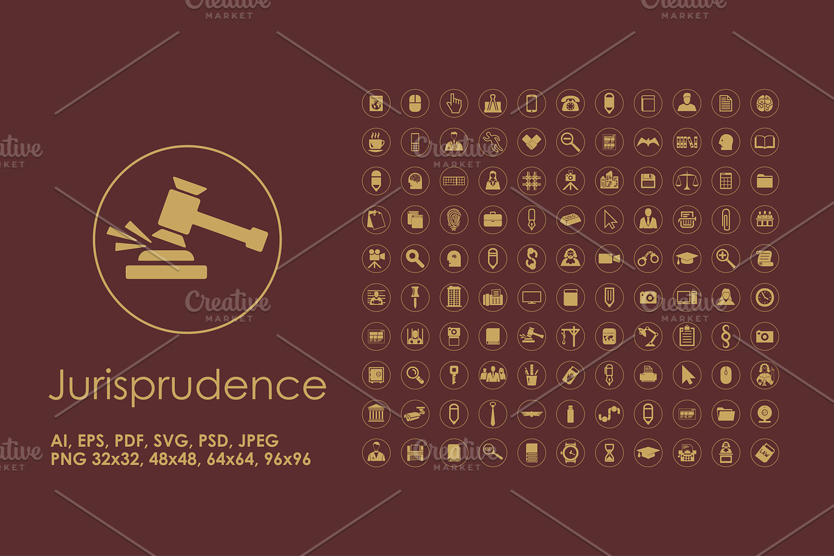 110 Jurisprudence simple icons in Simple Icons - product preview 8