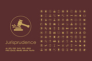 110 Jurisprudence simple icons