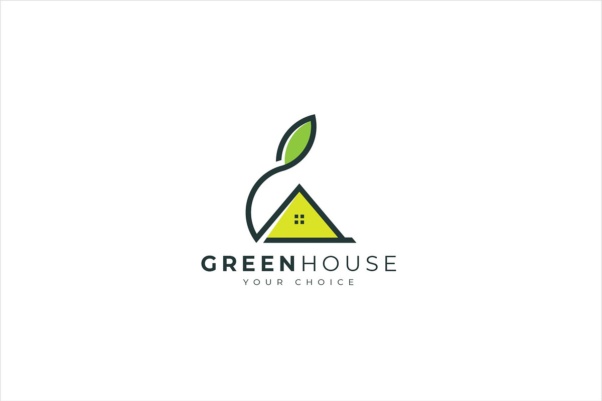 Green House Logo Creative Logo Templates Creative Market