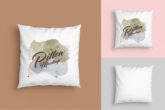 Square pillow mockups in Product Mockups - product preview 4