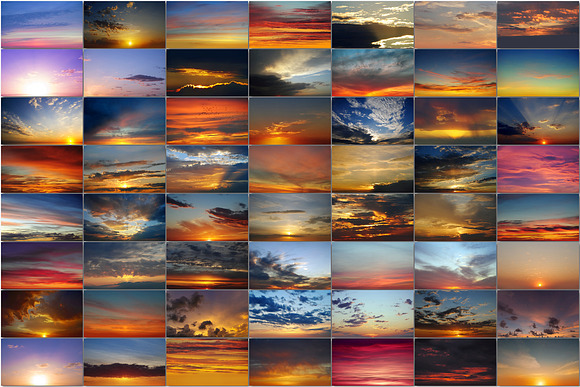 150 Sunset Sunrise Sky Overlays in Add-Ons - product preview 4