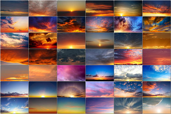 150 Sunset Sunrise Sky Overlays in Add-Ons - product preview 5