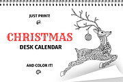 Christmas Coloring Desk Calendar