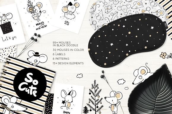 Cute mouses illustration in Illustrations - product preview 2