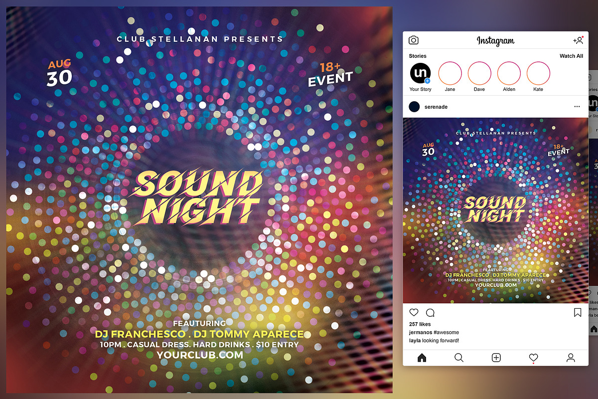 Sound Night Flyer in Flyer Templates - product preview 8