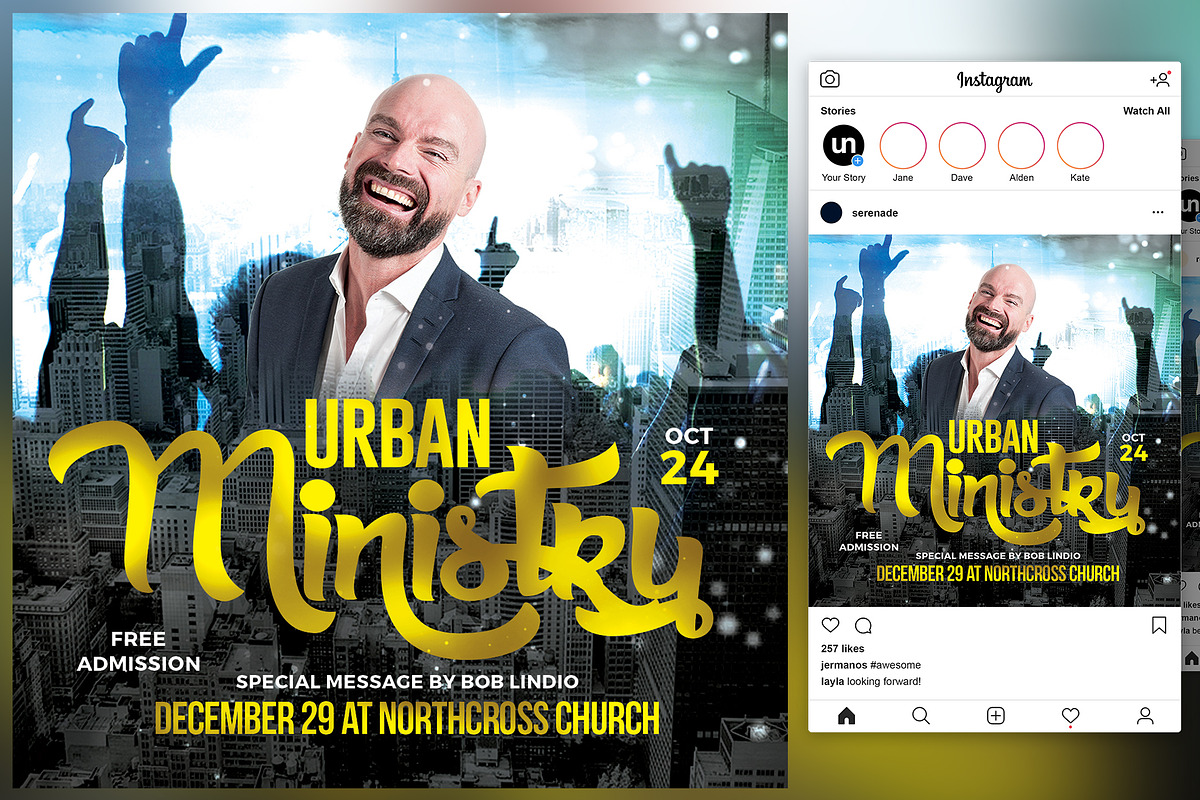 Urban Ministry Flyer in Flyer Templates - product preview 8