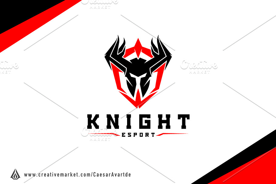 Knight Shield Logo Template