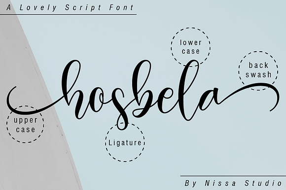 Hosbela Script in Script Fonts - product preview 9