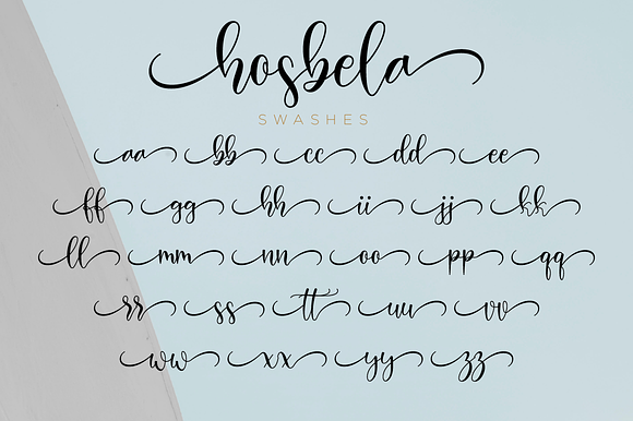 Hosbela Script in Script Fonts - product preview 11