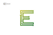 Digital E Letter Logo