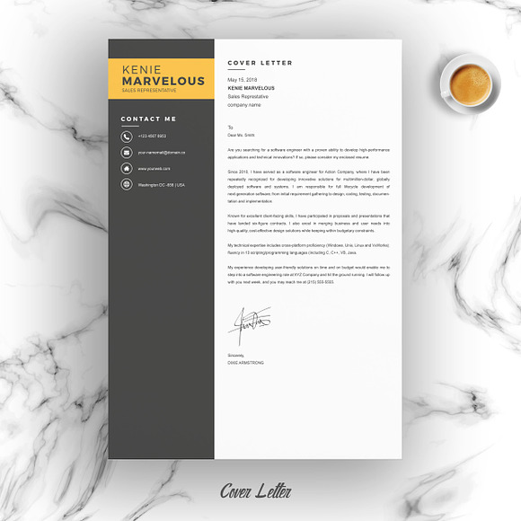 Resume Template 4 Page | CV Template in Letter Templates - product preview 3