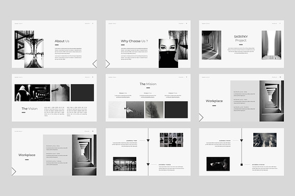 SKRIPXY Clean Presentation Template in PowerPoint Templates - product preview 3
