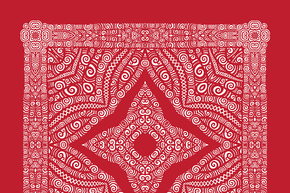 4 Colors vector Bandana scarf set in Patterns - product preview 1