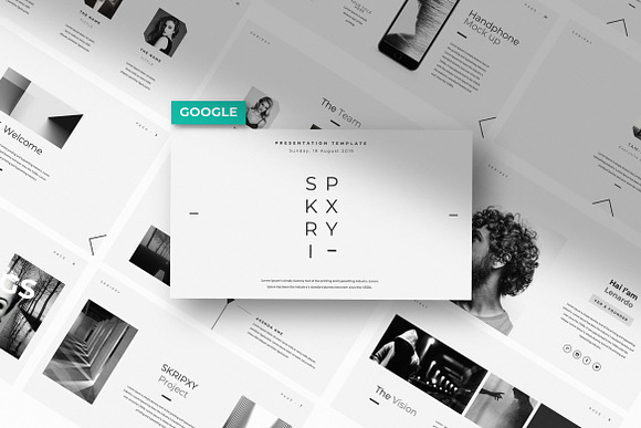 SKRIPXY Clean Google Slide Template in Google Slides Templates - product preview 4