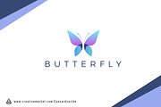 Butterfly Overlay Logo Template