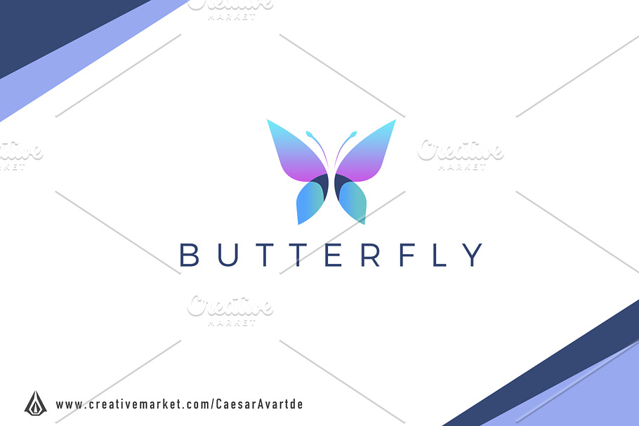 Butterfly Overlay Logo Template in Logo Templates - product preview 8