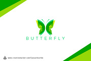 Butterfly Face Logo Template