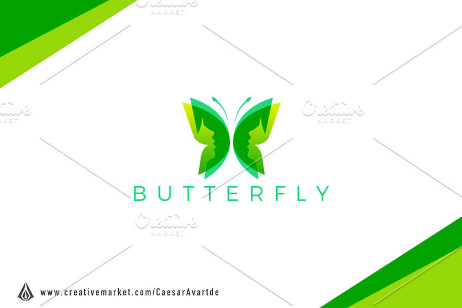 Butterfly Face Logo Template in Logo Templates - product preview 8