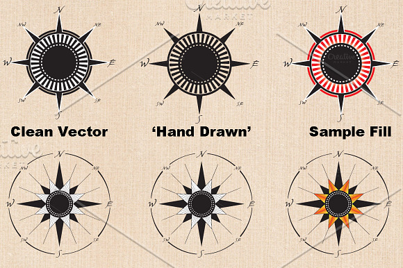 6 Compass Roses in Objects - product preview 2