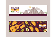 Mexico sightseeing tour banners