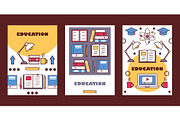 Education banners, vector