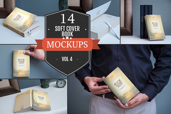 Softcover Book Mockups Vol. 4