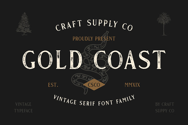 Gold Coast - Vintage Serif + Extras
