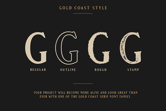 Gold Coast - Vintage Serif + Extras in Serif Fonts - product preview 7